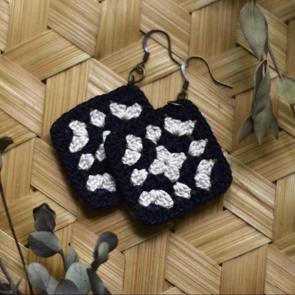 Black Boho Earrings